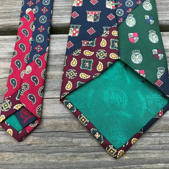 Tommy Hilfiger Men Tie Multi Color 100% Silk Neckt - Picture 7 of 10